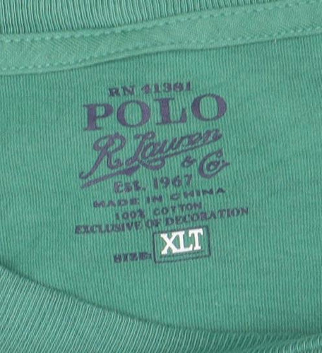 Polo Ralph Lauren Men's Green L Tall Classic Cotton T-Shirt