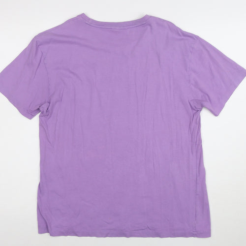 Polo Ralph Lauren Men's Purple Crew Neck Cotton T-Shirt Size S