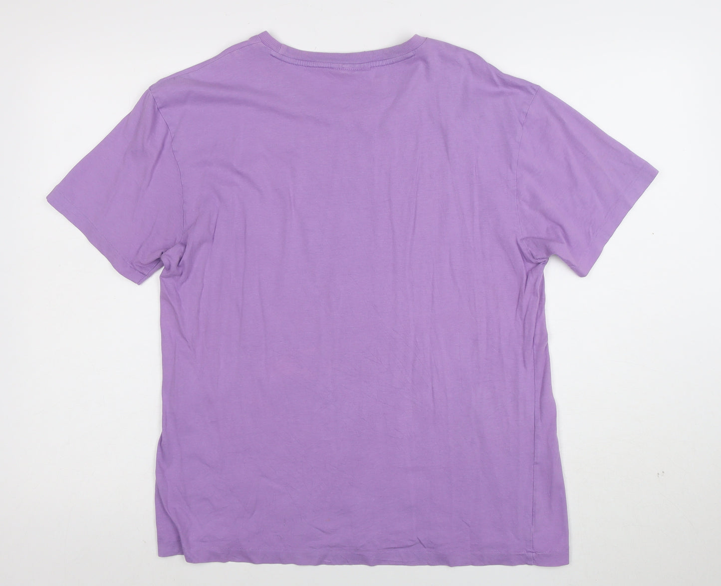 Polo Ralph Lauren Men's Purple Crew Neck Cotton T-Shirt Size S