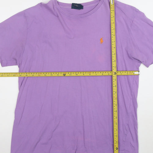Polo Ralph Lauren Men's Purple Crew Neck Cotton T-Shirt Size S