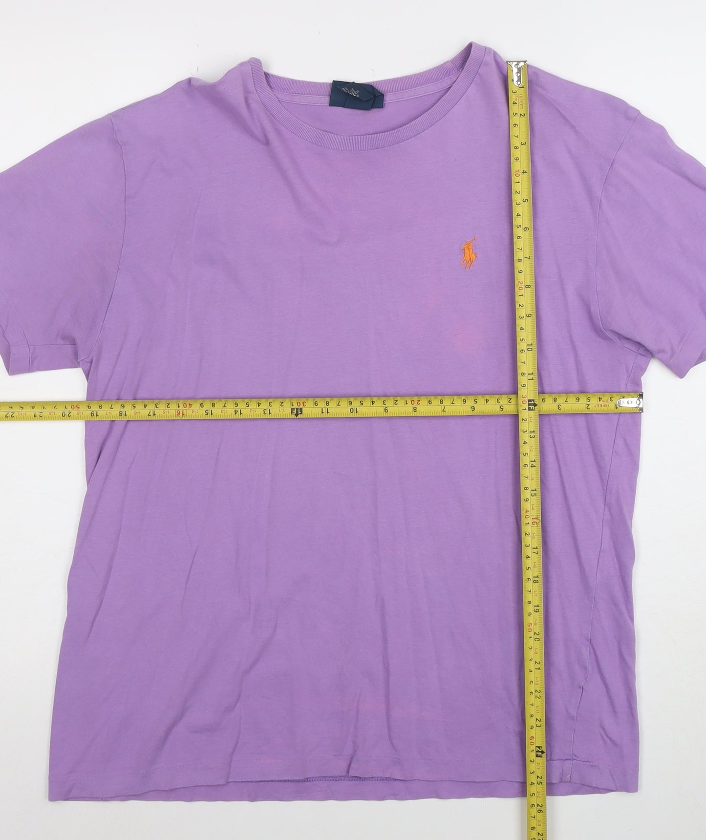 Polo Ralph Lauren Men's Purple Crew Neck Cotton T-Shirt Size S
