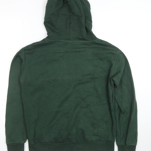 Disney Women’s Green Pullover Hoodie 2XS Relaxed Fit Cotton Blend