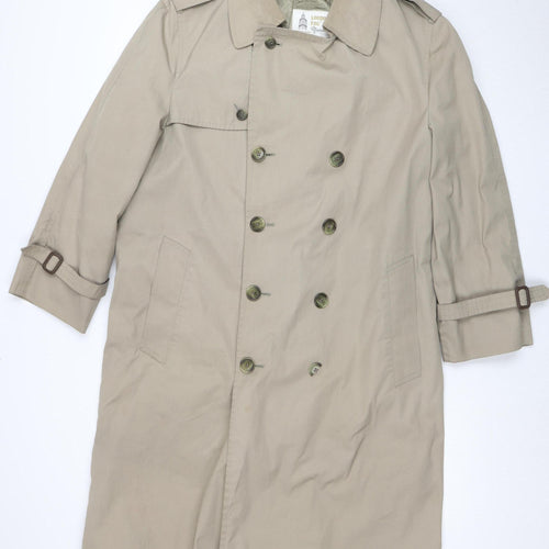 London Fog Women’s Beige Long Trench Coat Size 16 Classic Belted
