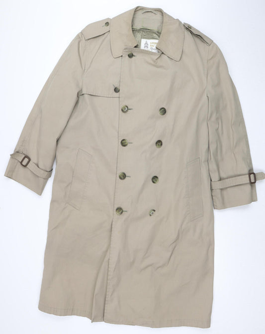London Fog Women’s Beige Long Trench Coat Size 16 Classic Belted
