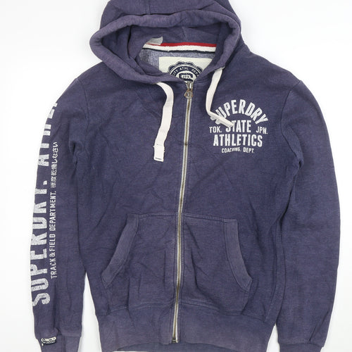Superdry Men's Blue Full Zip Hoodie Small Regular Fit