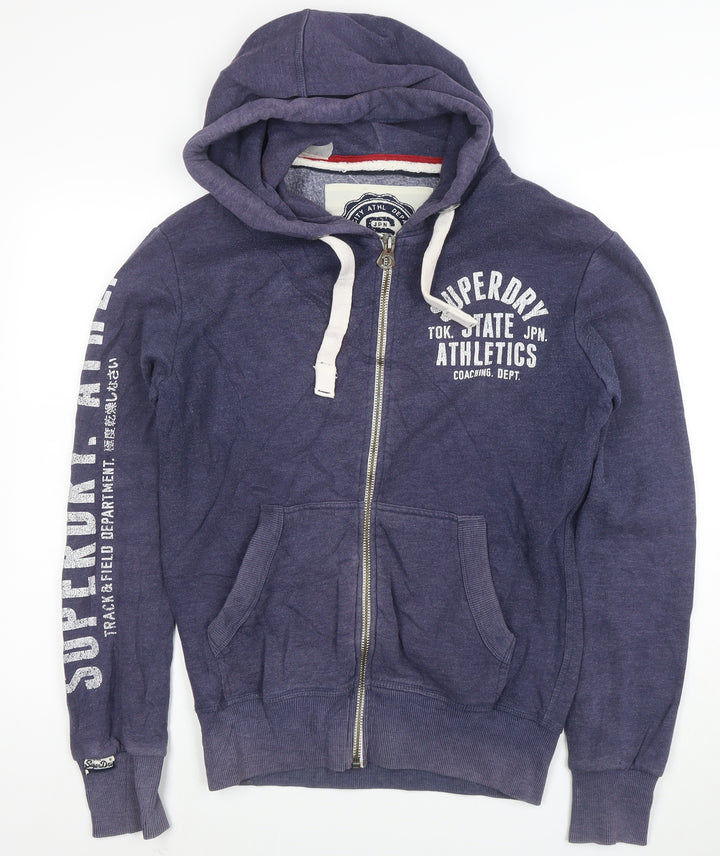 Superdry Men's Blue Full Zip Hoodie Small Regular Fit