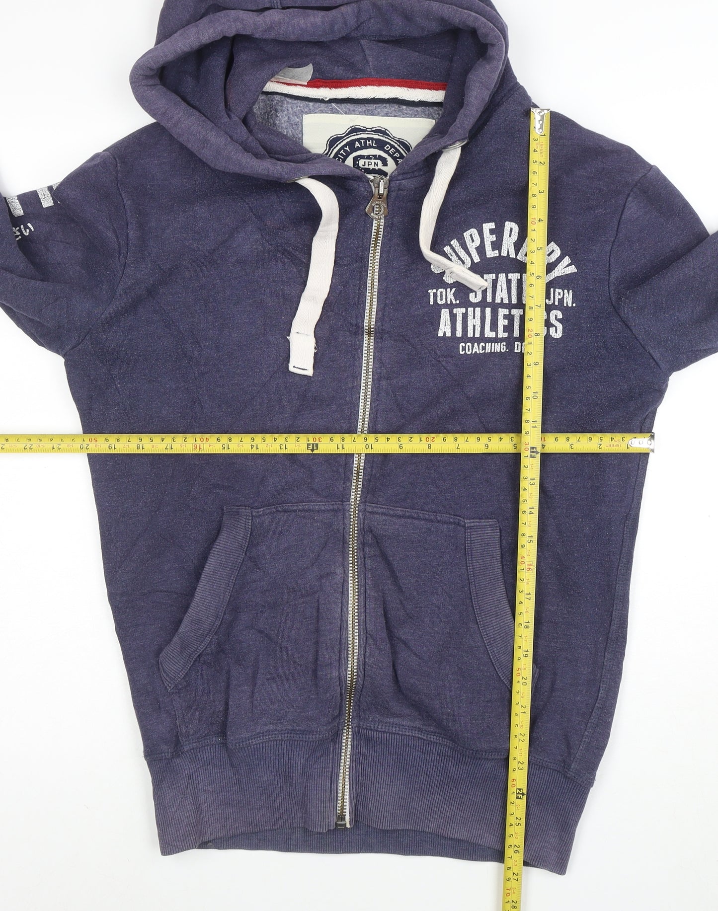 Superdry Men's Blue Full Zip Hoodie Small Regular Fit
