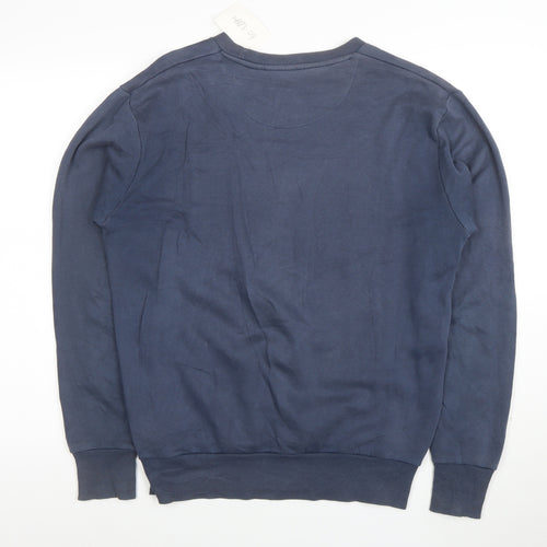 Ellesse Men's Blue Crew Neck Sweatshirt M Regular Fit Logo Pullover