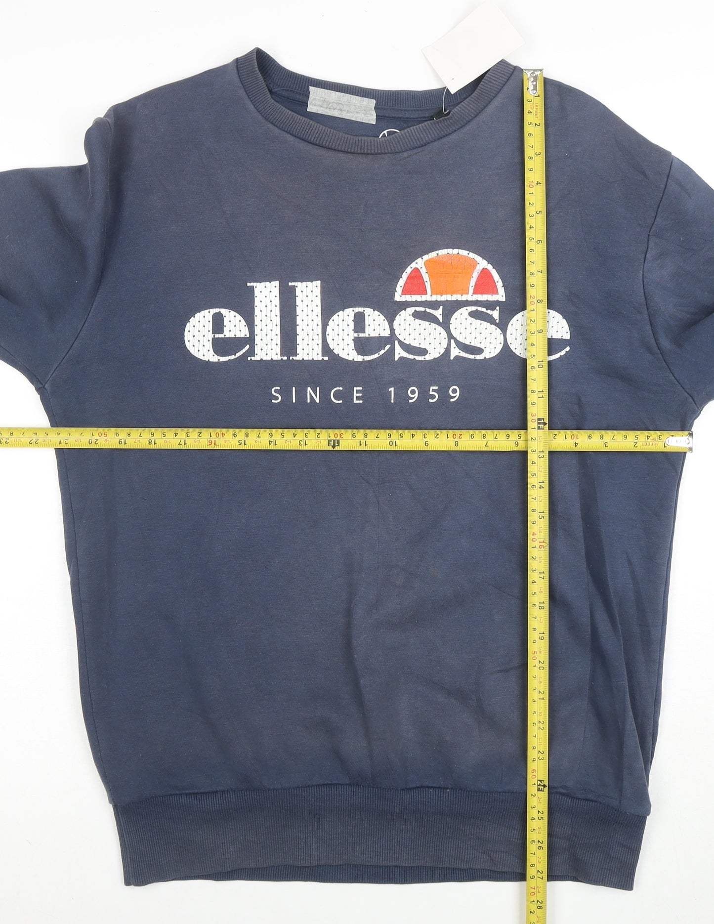 Ellesse Men's Blue Crew Neck Sweatshirt M Regular Fit Logo Pullover