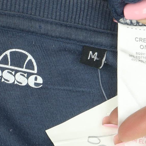 Ellesse Men's Blue Crew Neck Sweatshirt M Regular Fit Logo Pullover