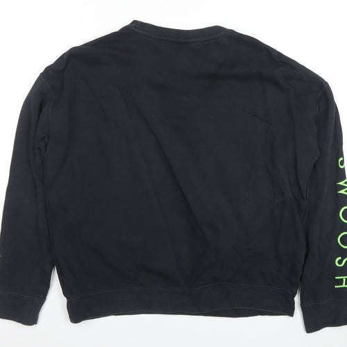Nike Boys Black XL Sweatshirt Crew Neck Graphic Print Standard Fit