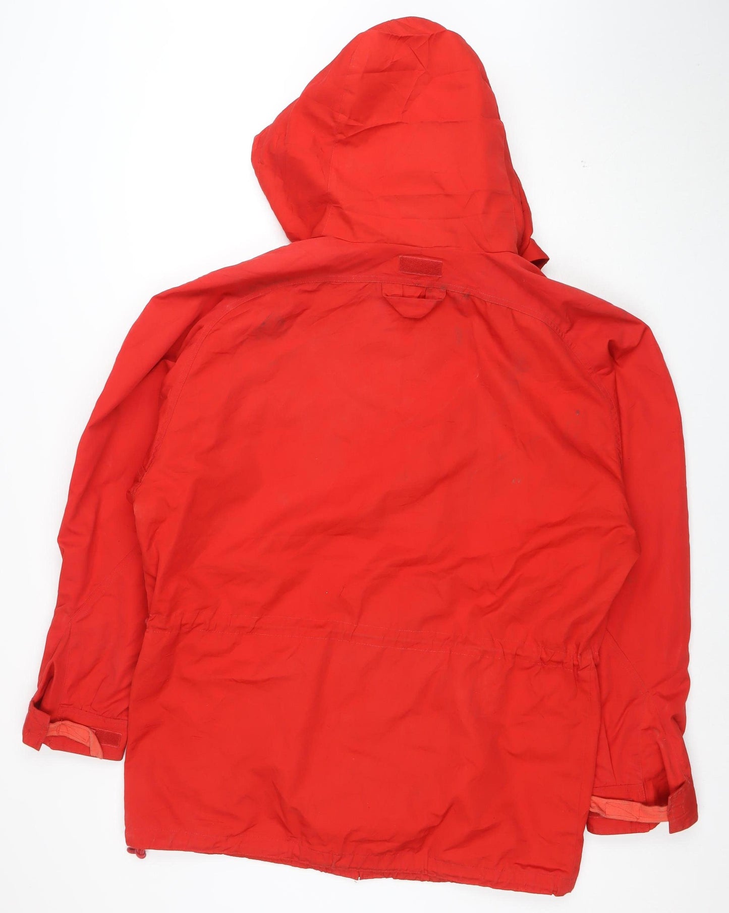 Helly Hansen Women Red Hooded Mid-Length Anorak Jacket Size 16