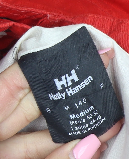 Helly Hansen Women Red Hooded Mid-Length Anorak Jacket Size 16