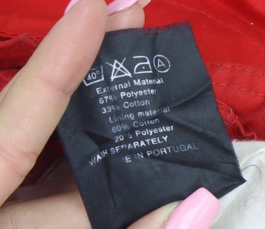 Helly Hansen Women Red Hooded Mid-Length Anorak Jacket Size 16