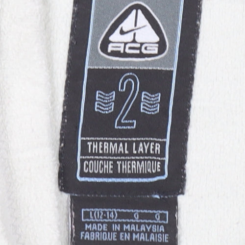 Nike ACG Women’s Beige Thermal Fleece Pullover Sweatshirt L