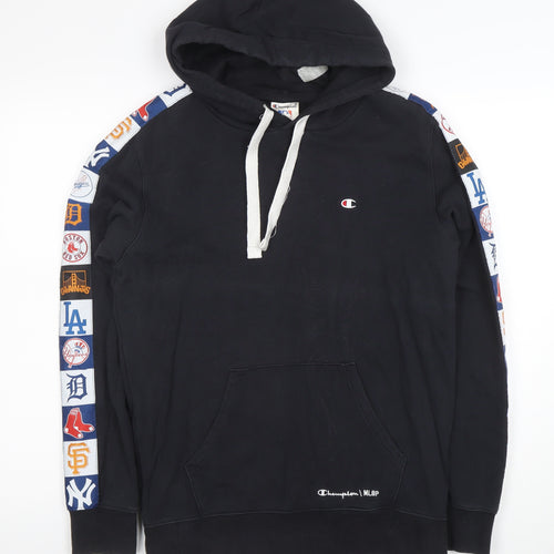 Champion Mens Black Small Pullover Hoodie MLB Graphic Cotton
