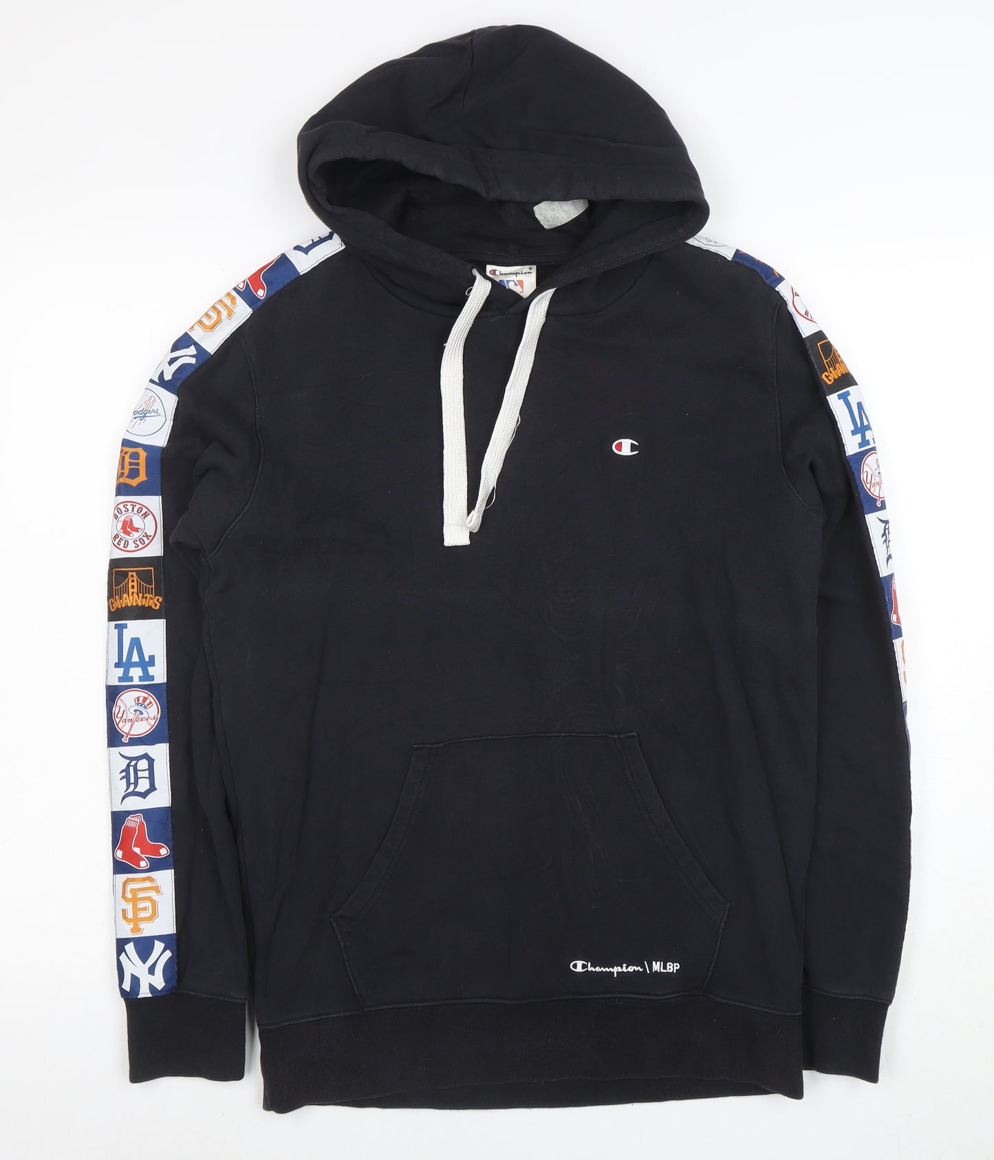 Champion Mens Black Small Pullover Hoodie MLB Graphic Cotton