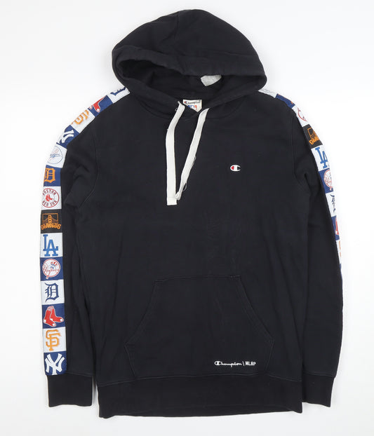 Champion Mens Black Small Pullover Hoodie MLB Graphic Cotton