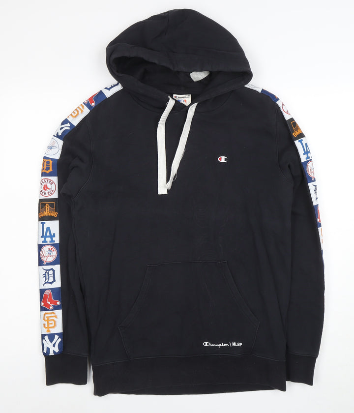 Champion Mens Black Small Pullover Hoodie MLB Graphic Cotton