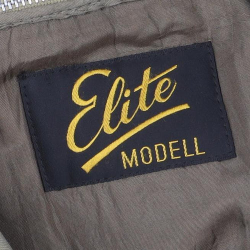 Elite Model Men's Green 44in Belted Trench Coat Cotton Blend