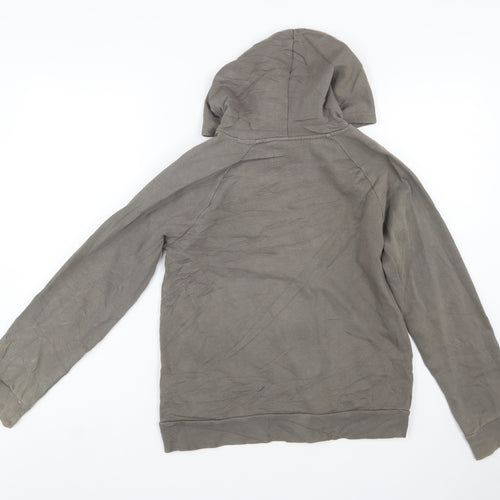 Under Armour Boys Khaki Pullover Hoodie YLG 13-14 Years Cotton Blend
