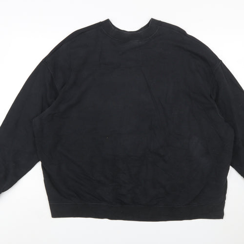 Nike Womens Black XL Pullover Crew Neck Sweatshirt Dri-FIT Cotton Blend