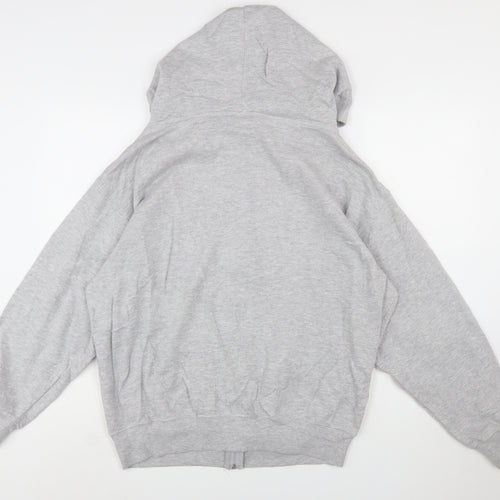 Disney Women Grey Full Zip Hoodie XL Mickey Graphic Print