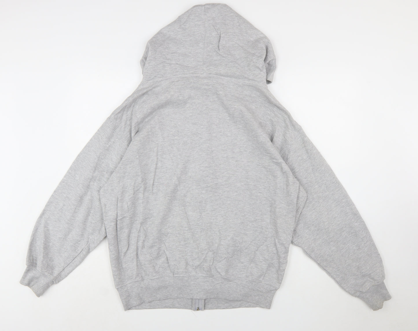 Disney Women Grey Full Zip Hoodie XL Mickey Graphic Print