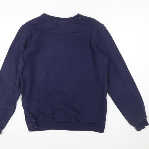Puma Boys Blue Crew Neck Pullover Sweatshirt 15-16 Years Logo Print
