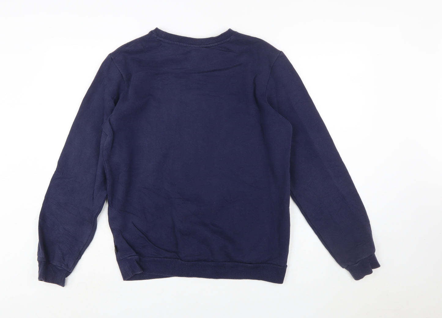 Puma Boys Blue Crew Neck Pullover Sweatshirt 15-16 Years Logo Print