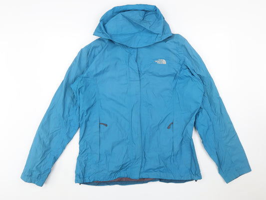 The North Face Women's Blue Waterproof Hooded Rain Coat XL