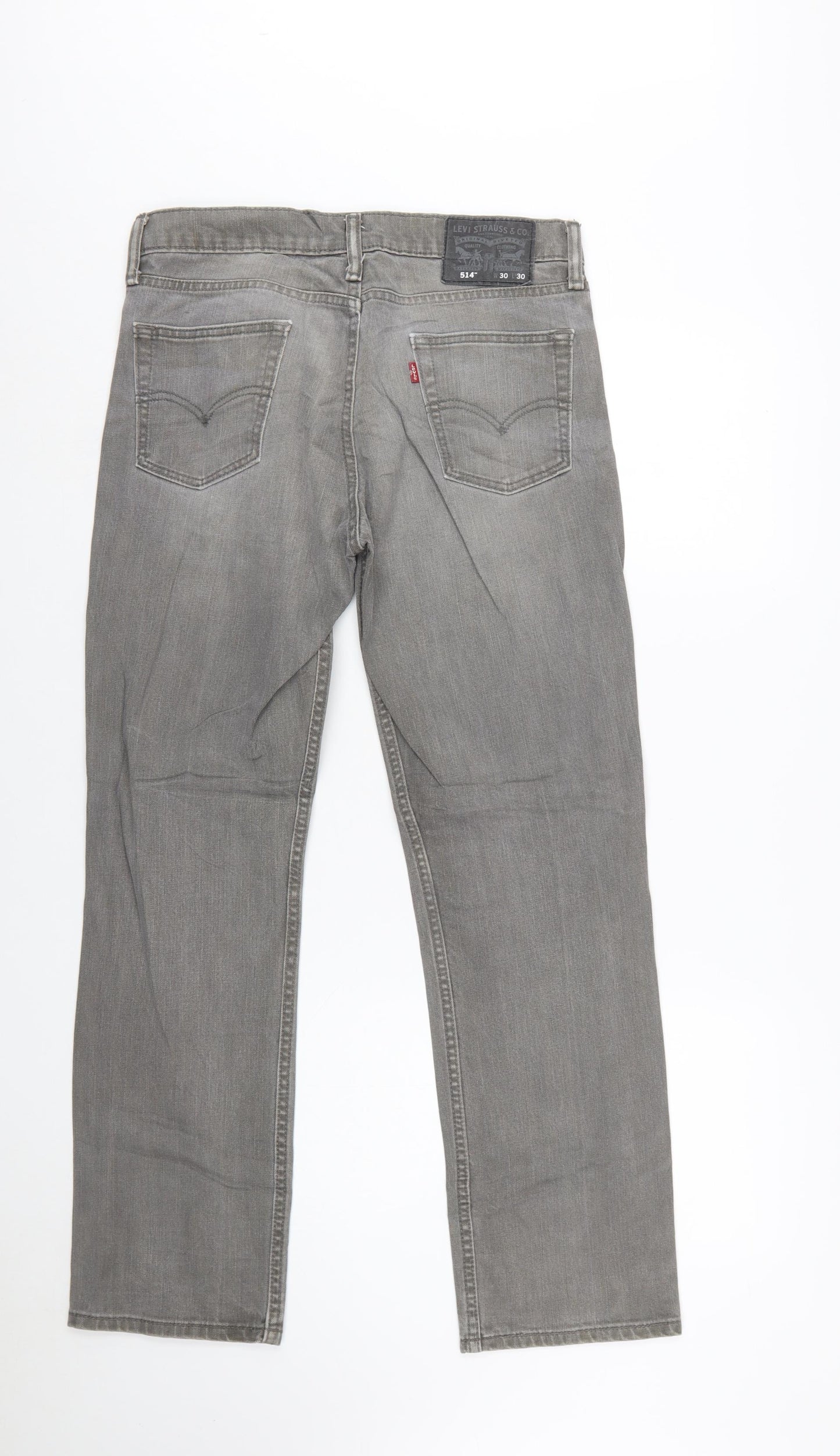 Levi’s 514 Men Grey Straight Regular Fit Denim Jeans W30 L30