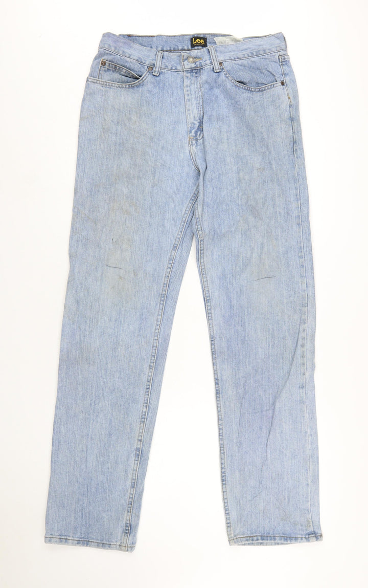 Lee Men's Blue Relaxed Fit Straight Leg Jeans Size 32x34