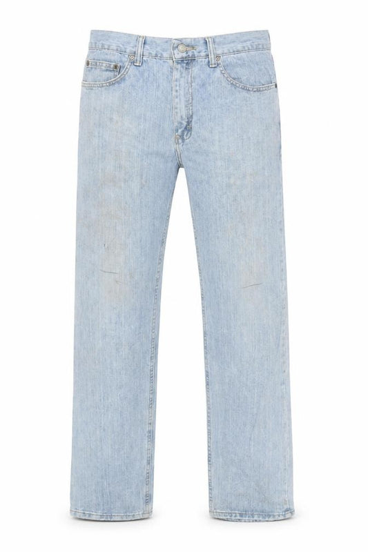 Lee Men's Blue Relaxed Fit Straight Leg Jeans Size 32x34