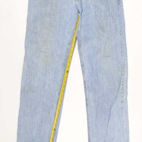 Lee Men's Blue Relaxed Fit Straight Leg Jeans Size 32x34