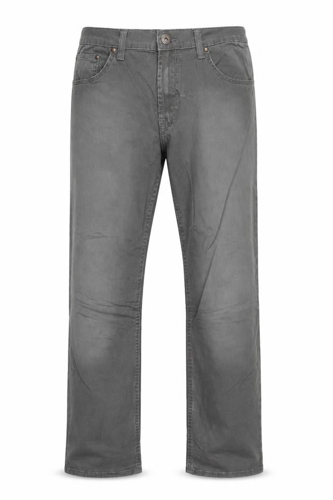 Front view of Wrangler Men's Grey Straight Fit Jeans 32x30 Regular Mid Rise