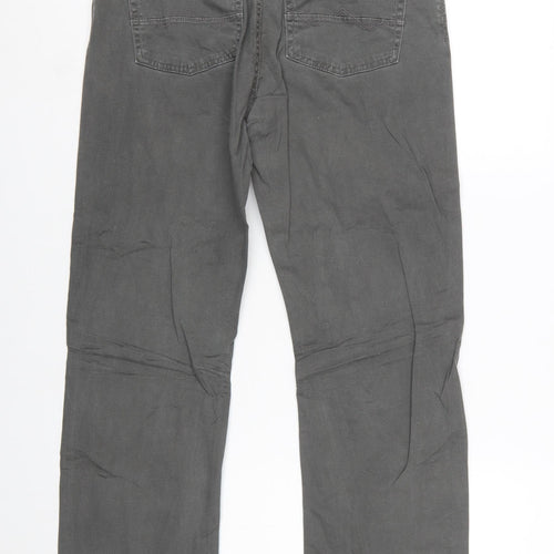 Wrangler Men's Grey Straight Fit Jeans 32x30 Regular Mid Rise