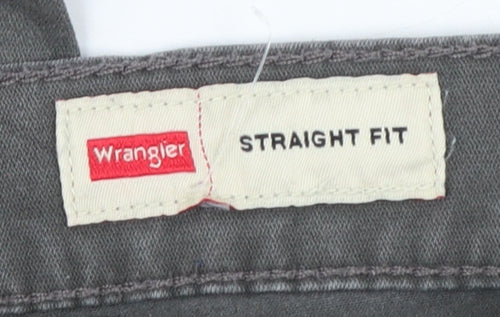 Wrangler Men's Grey Straight Fit Jeans 32x30 Regular Mid Rise