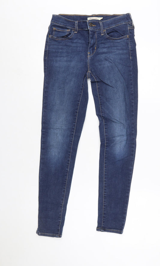 Levi's Women's Blue 710 Super Skinny Jeans Size 10 Mid Rise Denim
