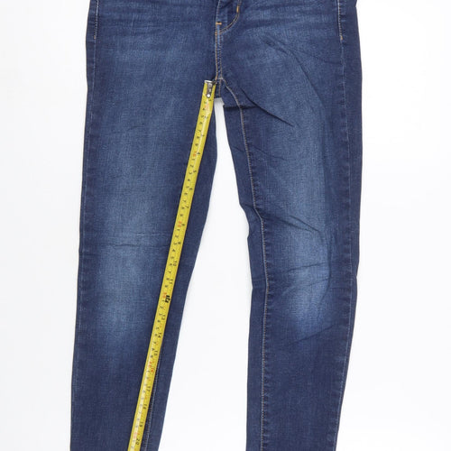 Levi's Women's Blue 710 Super Skinny Jeans Size 10 Mid Rise Denim