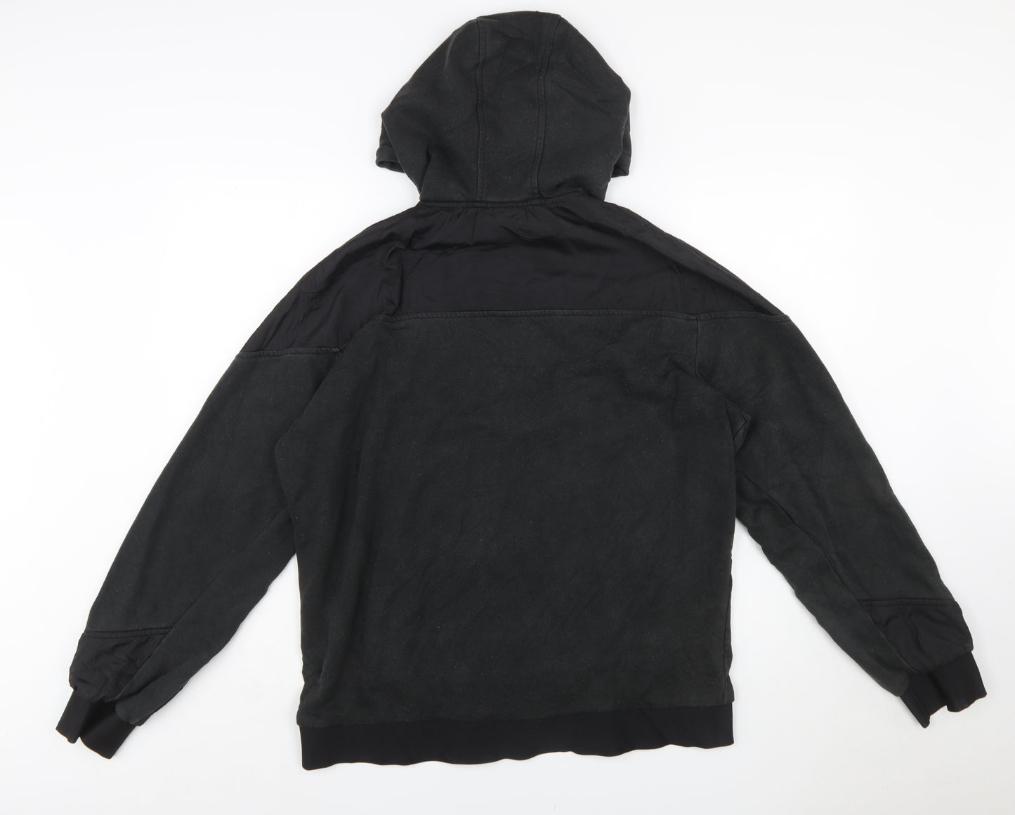Ellesse Men Black Full Zip Hoodie Fleece Jacket Size L