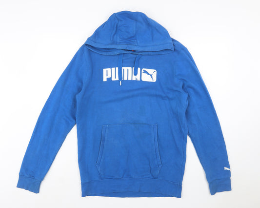 Puma Men Blue Pullover Hoodie Small Regular Fit Sports Style