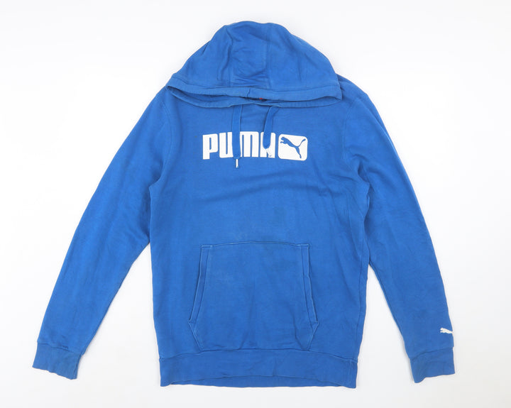 Puma Men Blue Pullover Hoodie Small Regular Fit Sports Style