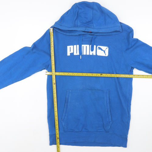 Puma Men Blue Pullover Hoodie Small Regular Fit Sports Style