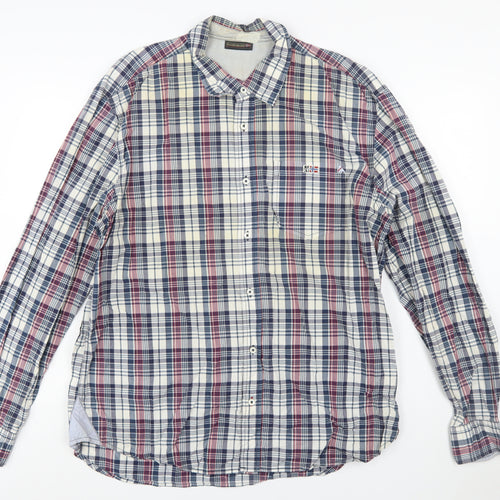 Napapijri Men's Multicoloured 3XL Button-Up Check Shirt