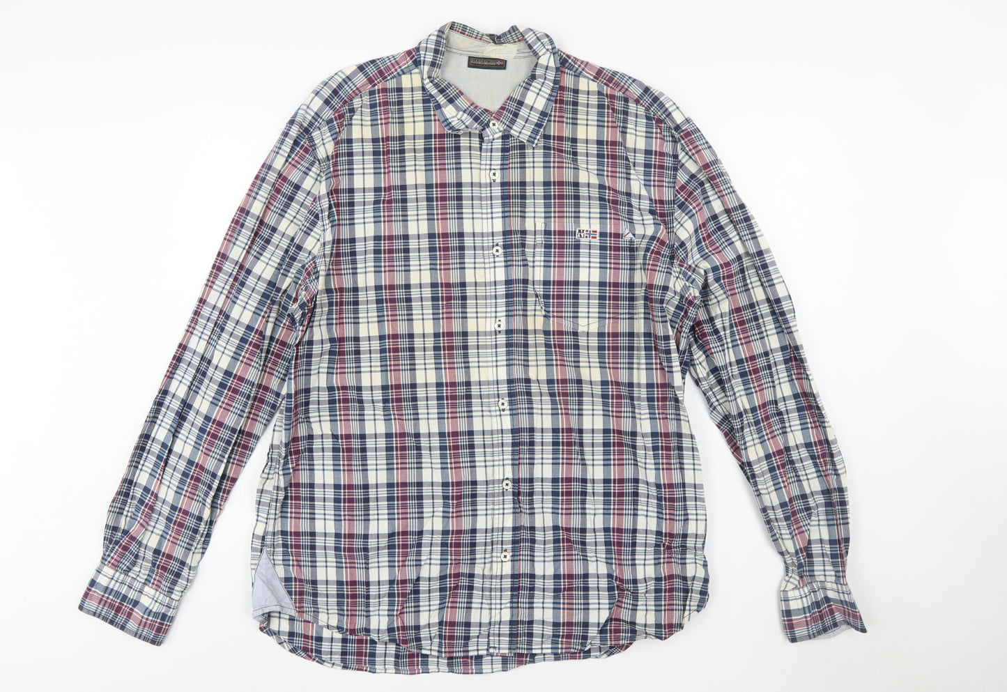 Napapijri Men's Multicoloured 3XL Button-Up Check Shirt