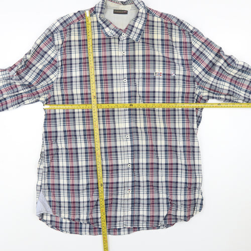 Napapijri Men's Multicoloured 3XL Button-Up Check Shirt