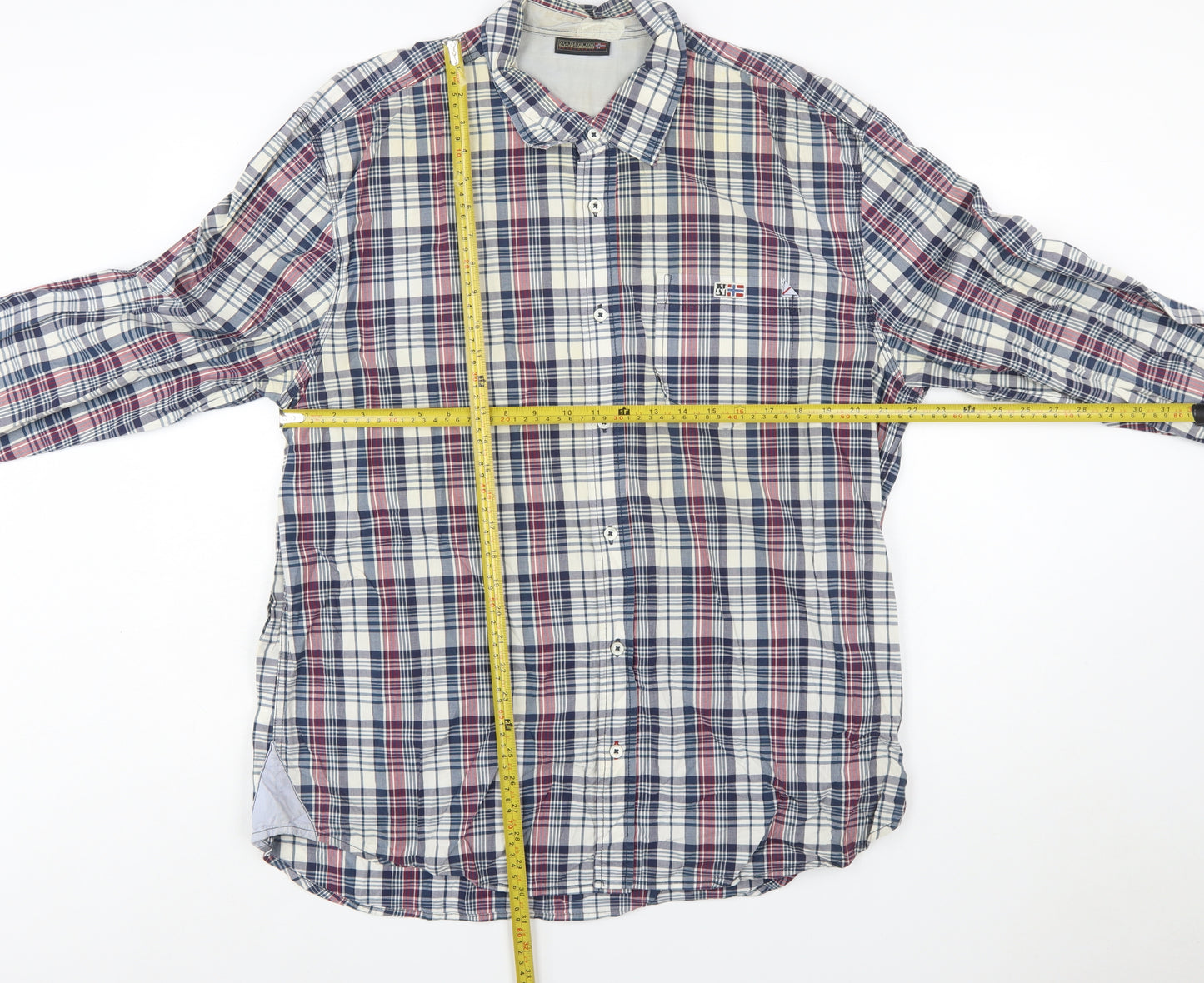 Napapijri Men's Multicoloured 3XL Button-Up Check Shirt