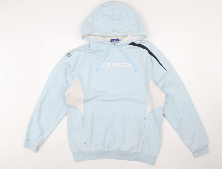 Reebok Men's Blue Pullover Hoodie M Logo Sportswear