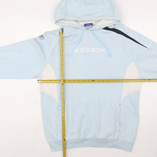 Reebok Men's Blue Pullover Hoodie M Logo Sportswear
